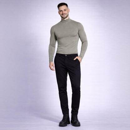 Pantaloni bărbătești negri conici – Stil modern și croială slim