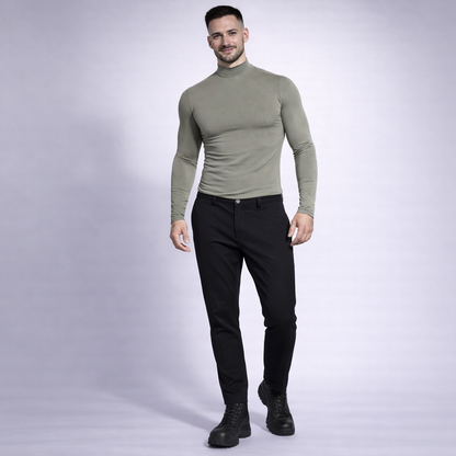 Pantaloni bărbătești negri conici – Stil modern și croială slim