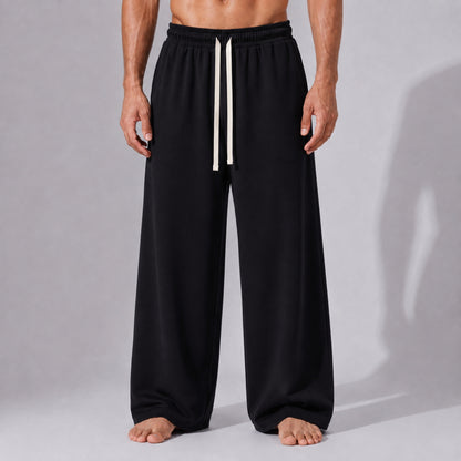Compleu negru din bumbac cu tricou oversized cu mânecă trei sferturi și pantaloni drepți