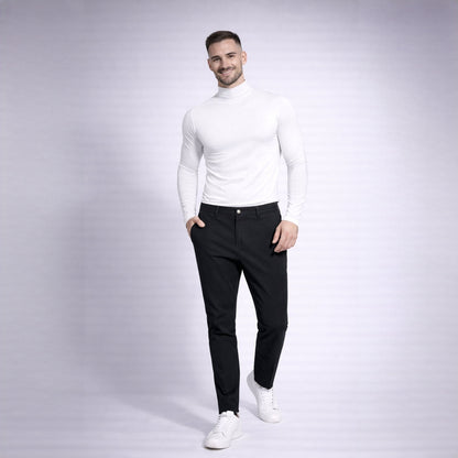 Helancă bărbătească albă – Stil clasic și confort premium