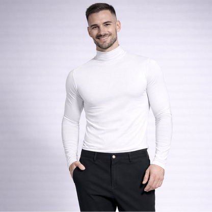 Helancă bărbătească albă – Stil clasic și confort premium