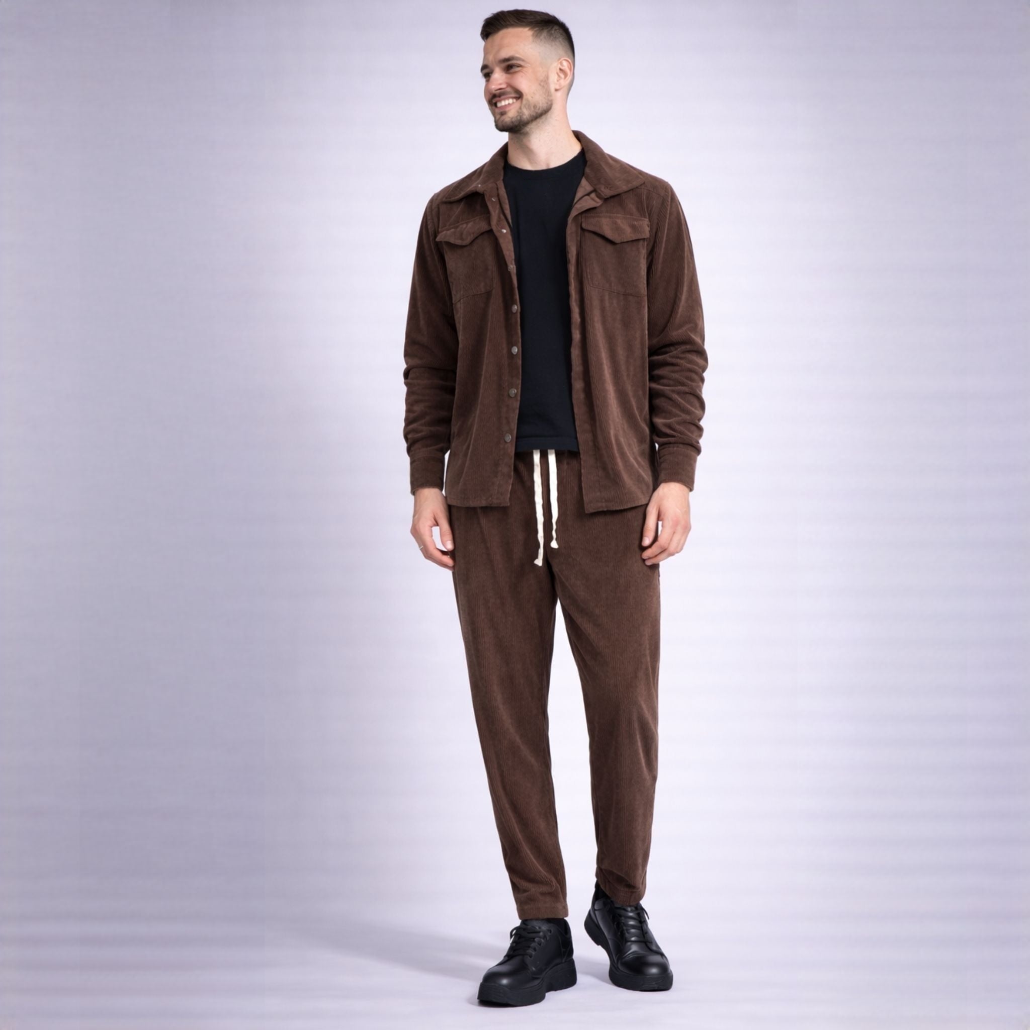 Pantaloni din raiat cu tur lasat