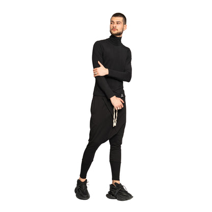 vagabond reflectss pantaloni negri cu tur