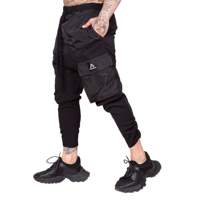 Pantaloni conici cu buzunare aplicate PN16