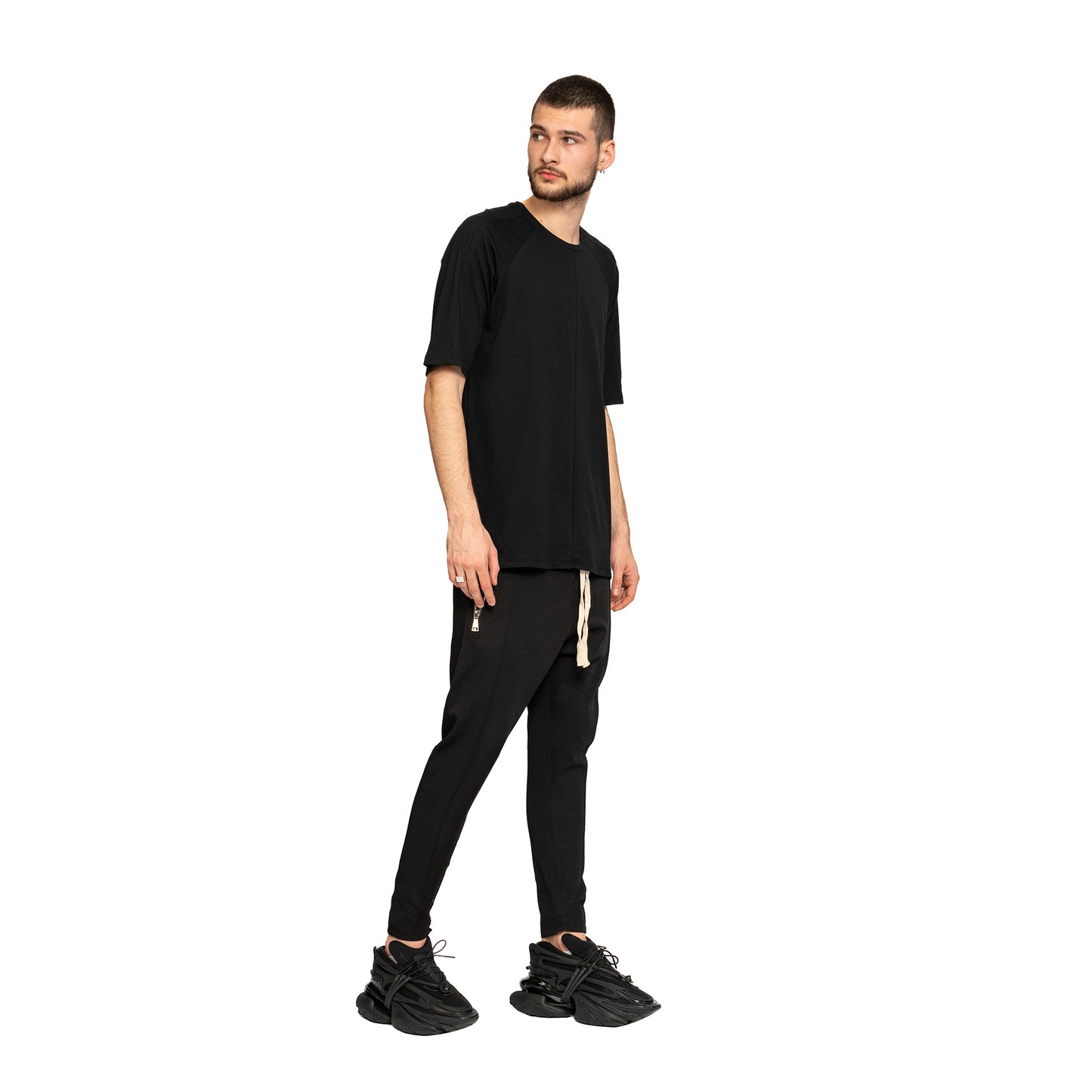 vagabond reflectss tricou negru cu maneca trei sferturi