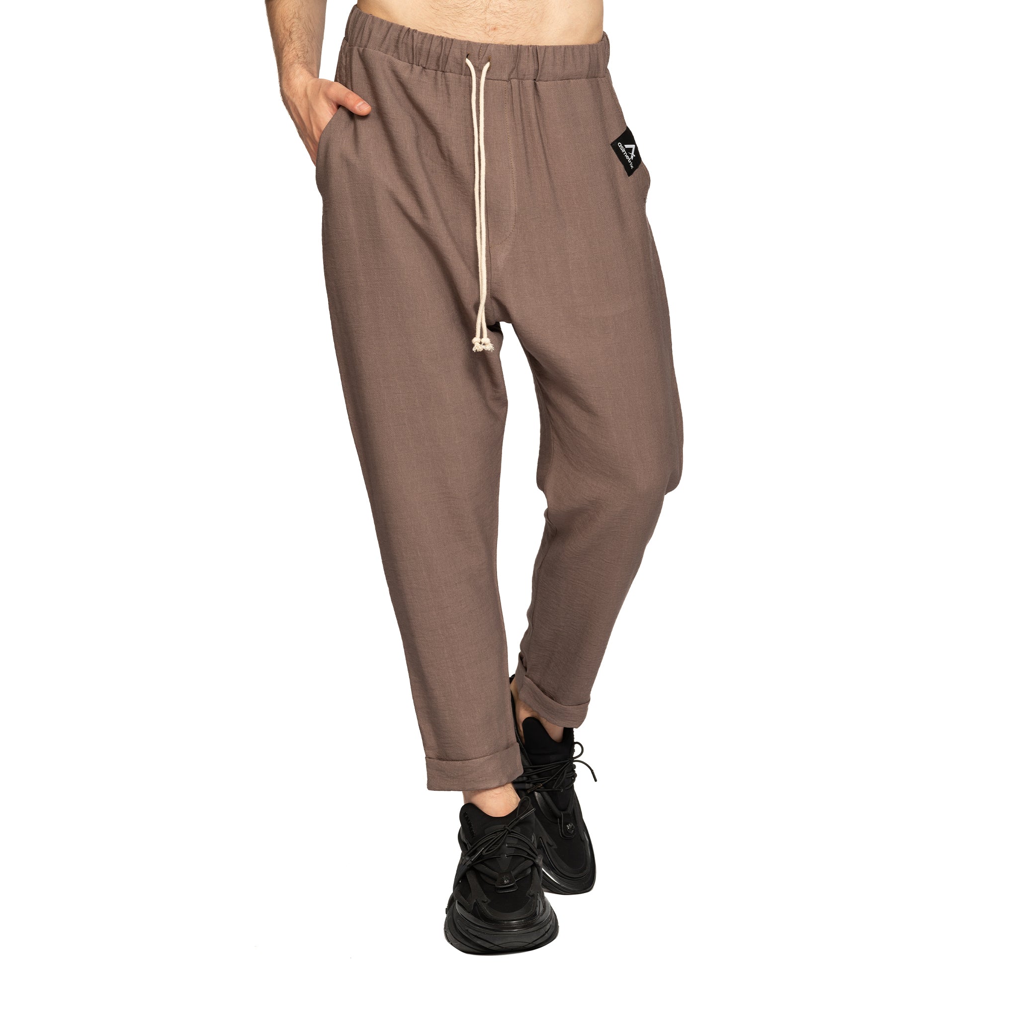 vagabond reflectss asimetrix pantaloni lungi din in cu tur lasat