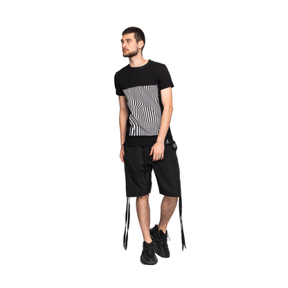 vagabond reflectss asimetrix pantaloni scurti cu tur lasat