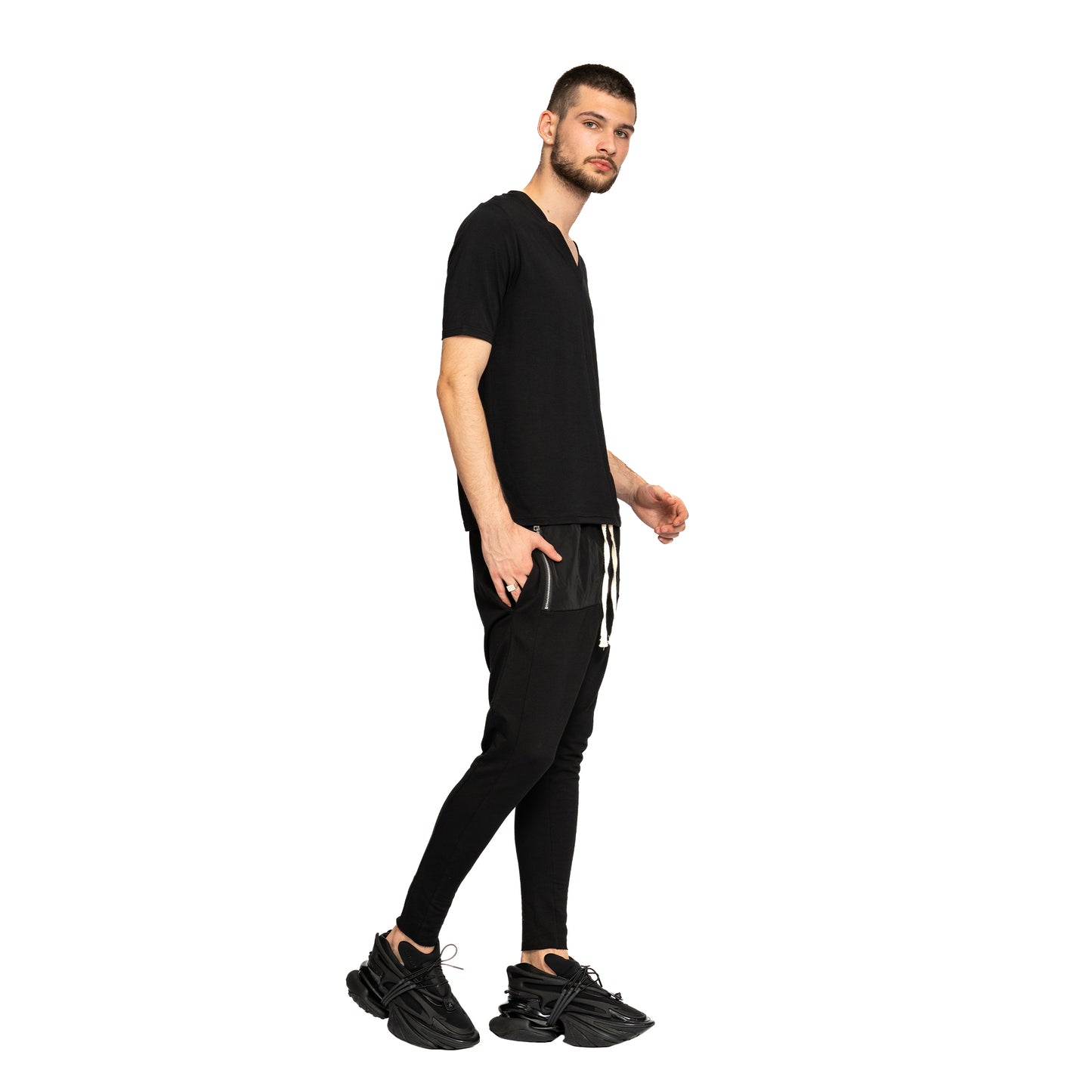tricou negru barbatesc cu anchior