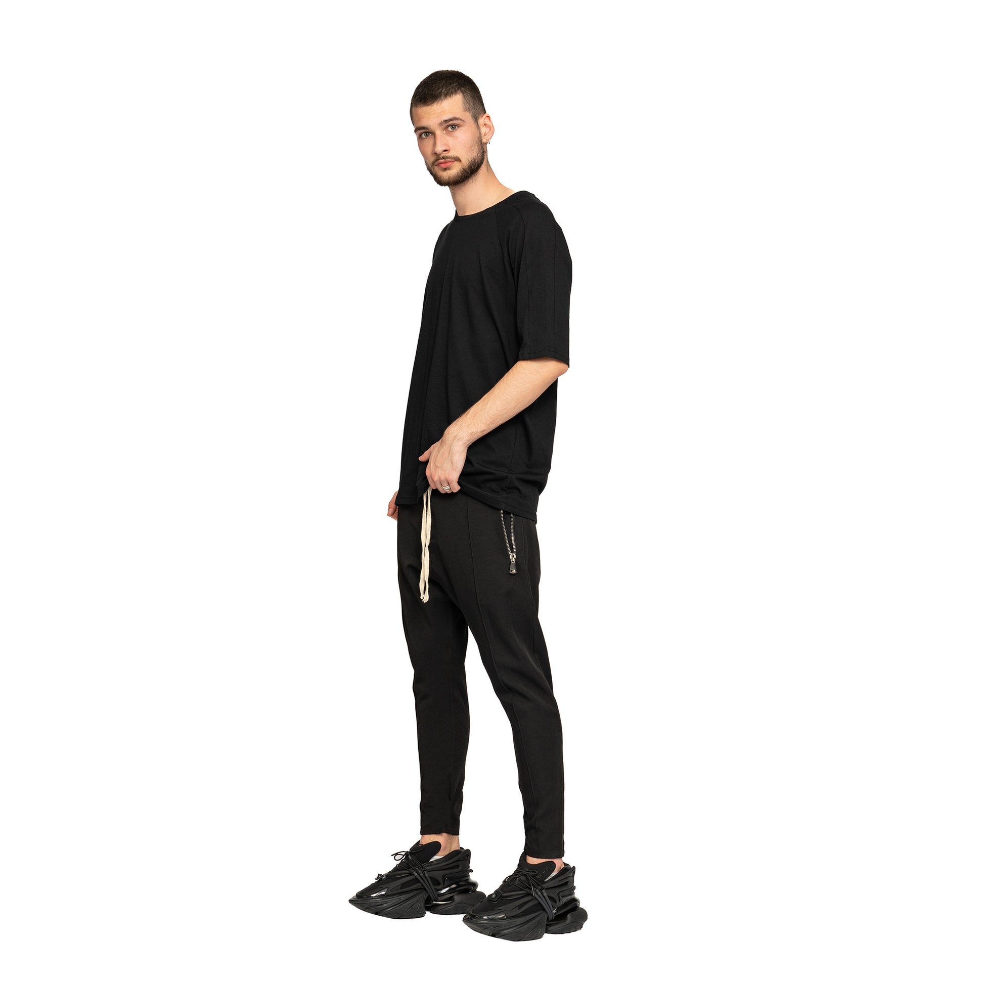 vagabond reflectss pantaloni eleganti cu tur si buzunare cu fermoare