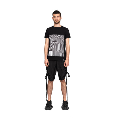 vagabond reflectss asimetrix pantaloni scurti cu tur lasat